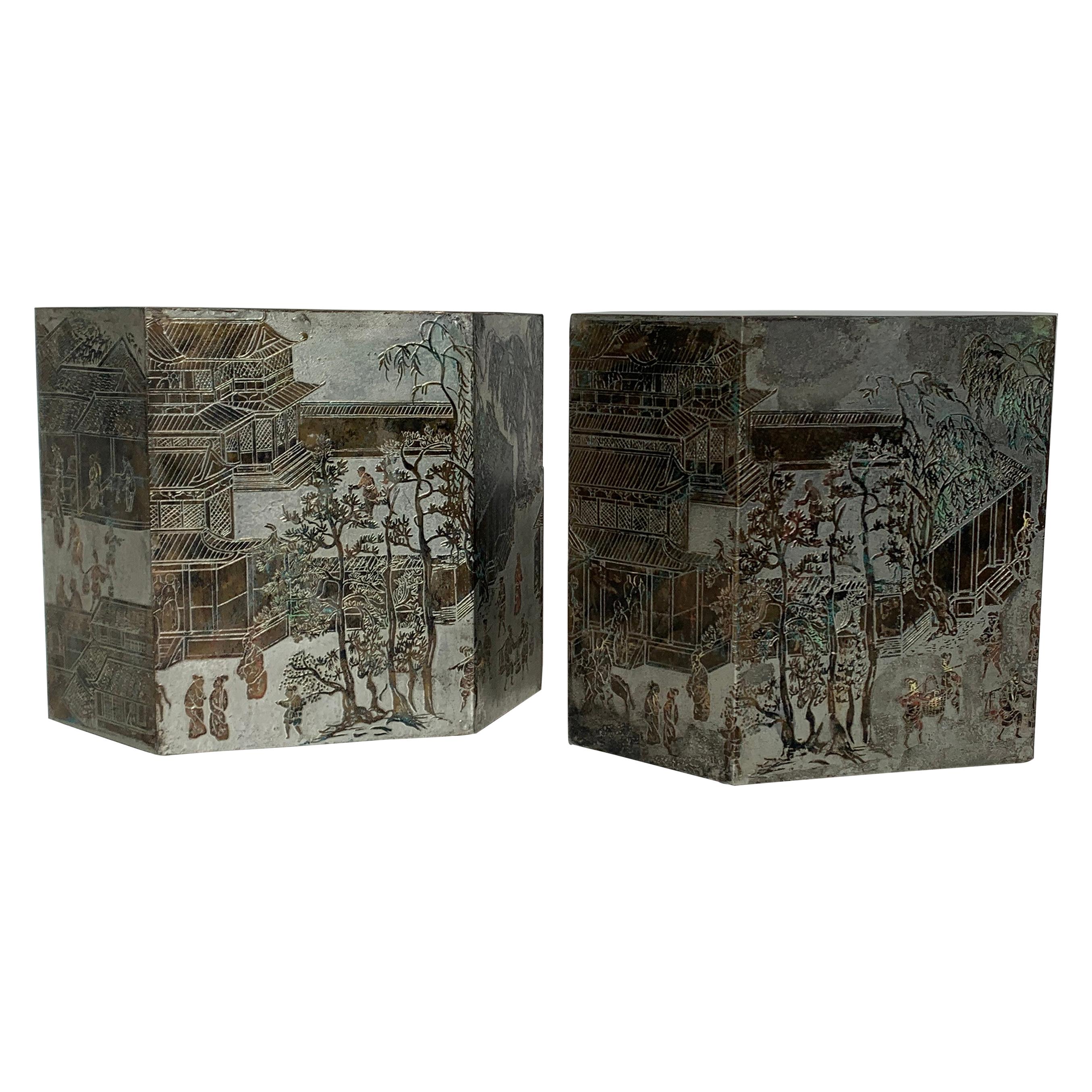 Pair of LaVerne Chan End Tables