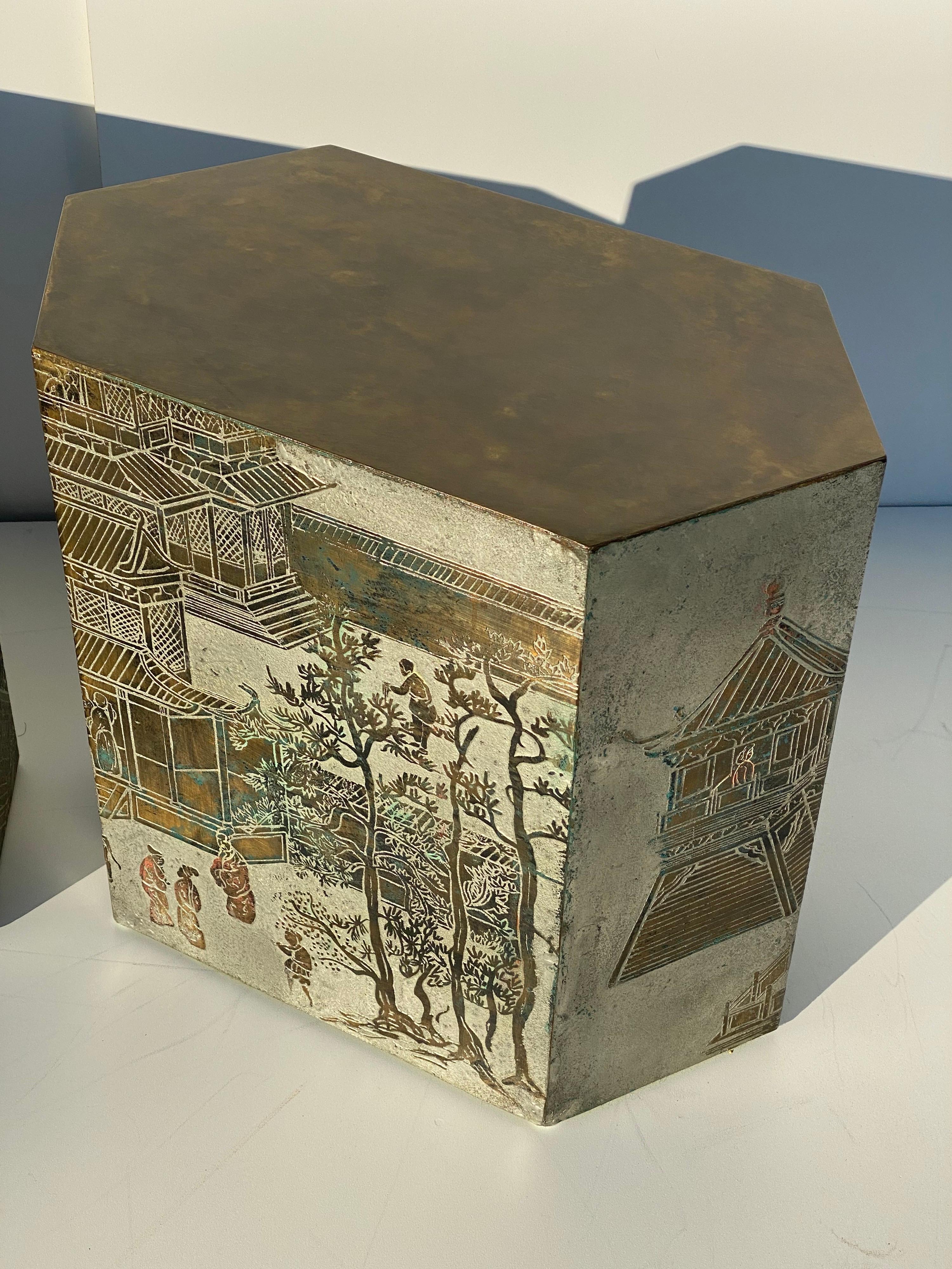 Mid-20th Century Pair of Laverne “Chan” Side Tables