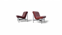 Pair of Laverne Leather Lounge Chairs