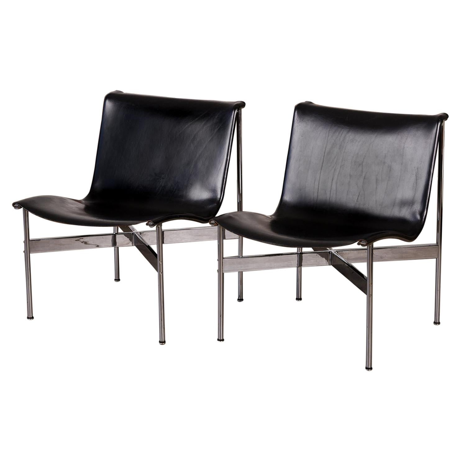 Pair of Laverne "New York" Leather Lounge Chairs
