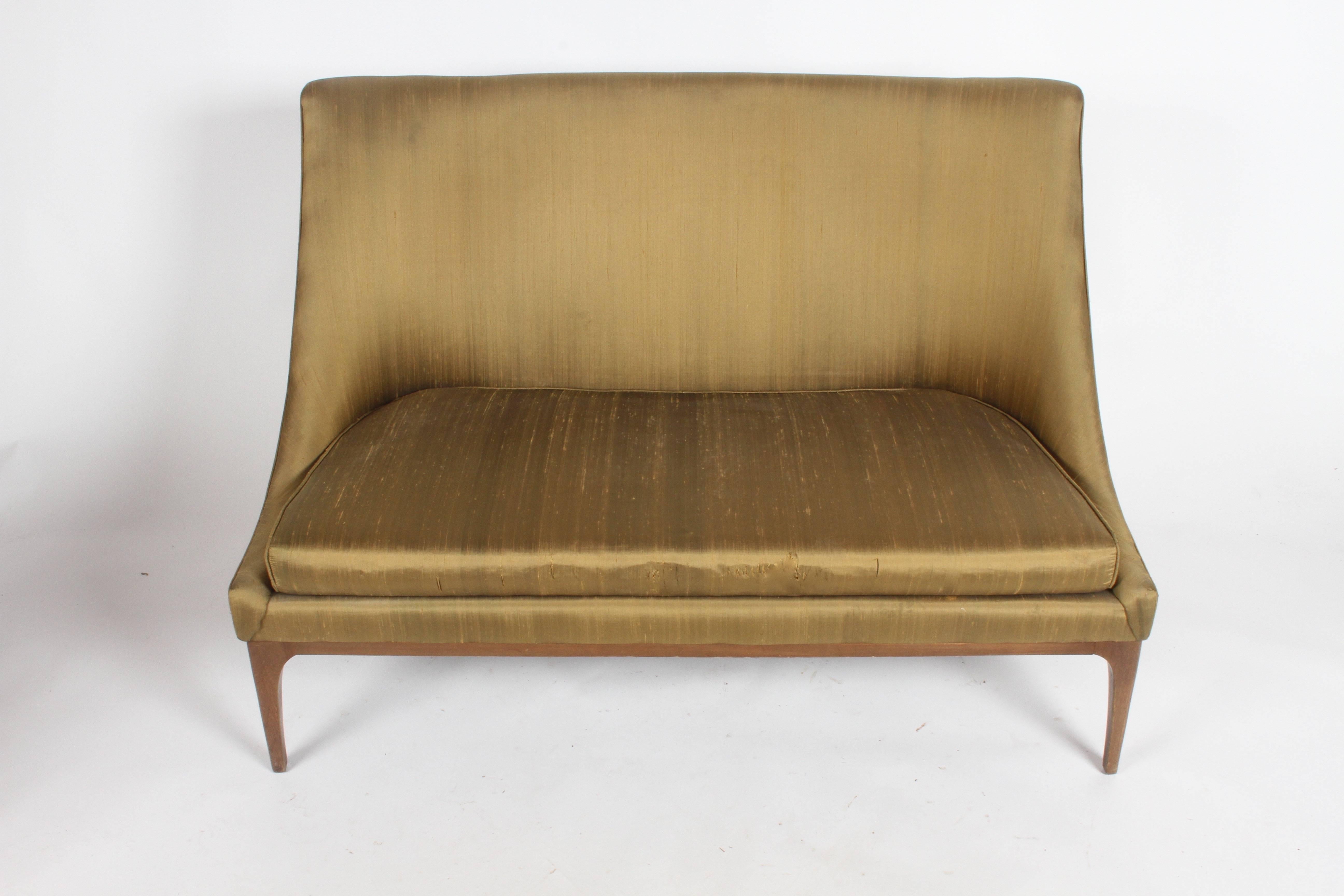 Pair of Lawrence Peabody Midcentury Loveseats, Settees or Sofas In Good Condition In St. Louis, MO
