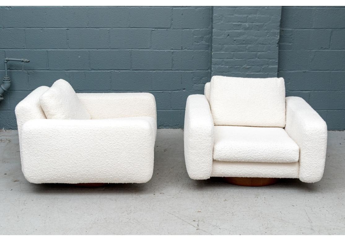 Pair Of Lawson-Fenning Custom Swivel Club Chairs For Sale 6