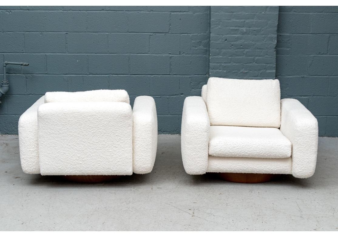 Pair Of Lawson-Fenning Custom Swivel Club Chairs For Sale 2