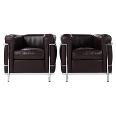 Pair of LC 2 easychairs by Le Corbusier