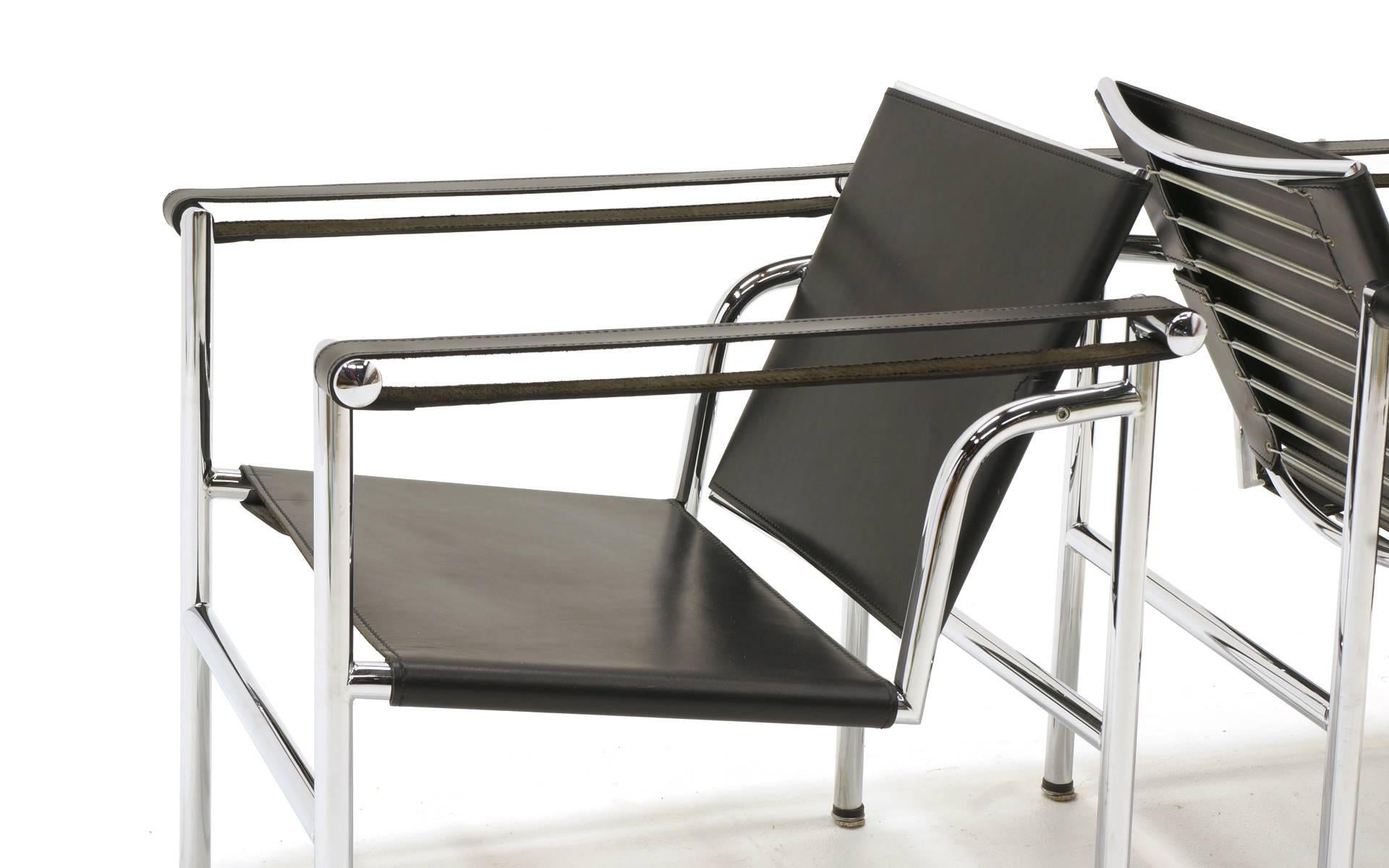 Pair of LC1 Chairs Designed by Le Corbusier, Produced by Gavina In Good Condition In Kansas City, MO