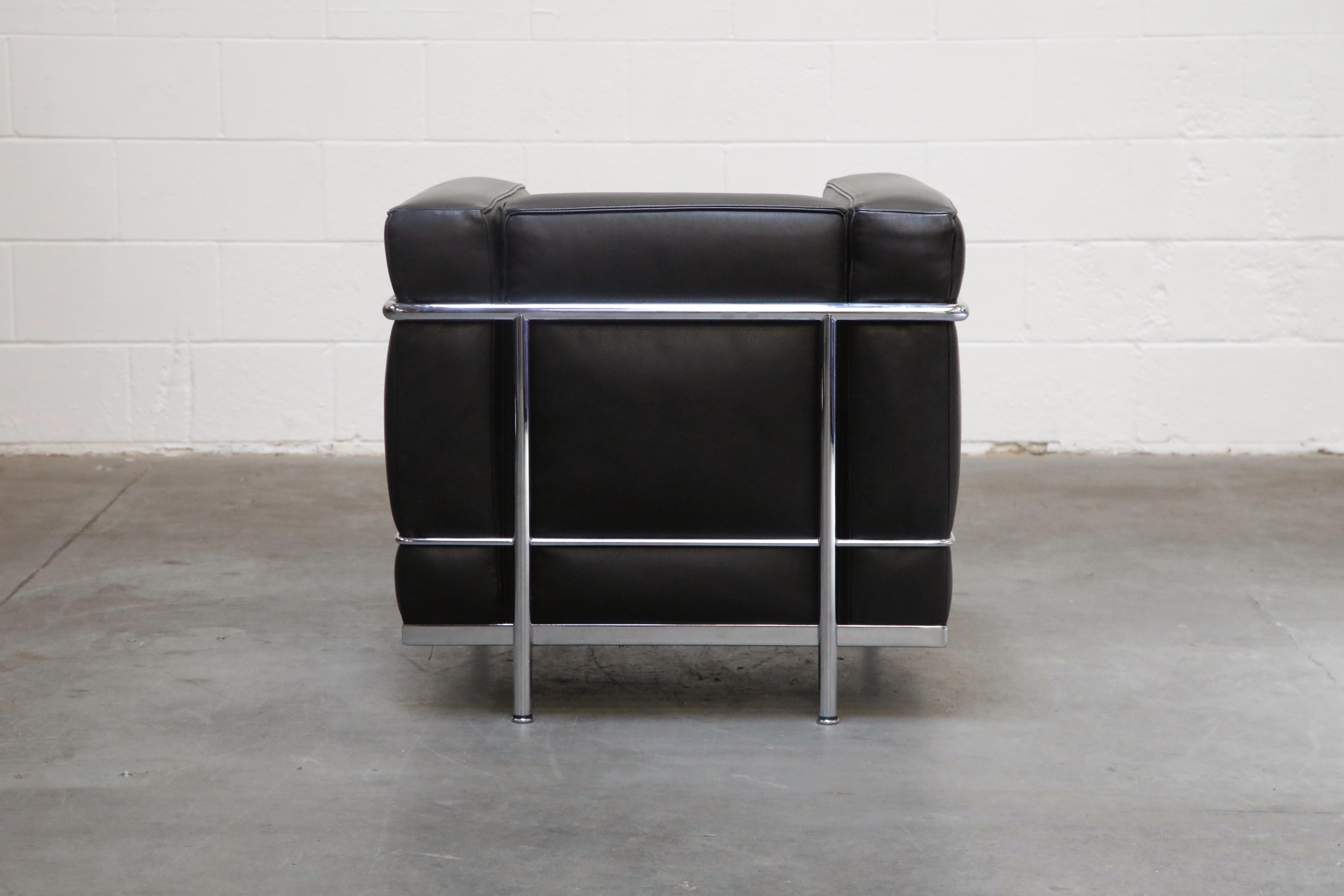 Pair of 'LC2' Club Chairs by Le Corbusier for Cassina, Signed 4