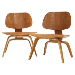 Pair of LCW Chairs by Charles and Ray Eames for Evans, 1940s