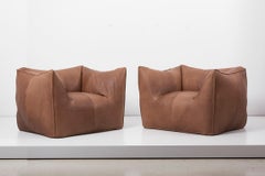 Pair of Le Bambole Lounge Armchairs B&B Italia, 1970s by Mario Bellini