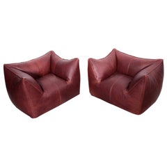 Pair of Le Bambole Lounge Armchairs B&B Italia, 1970s by Mario Bellini