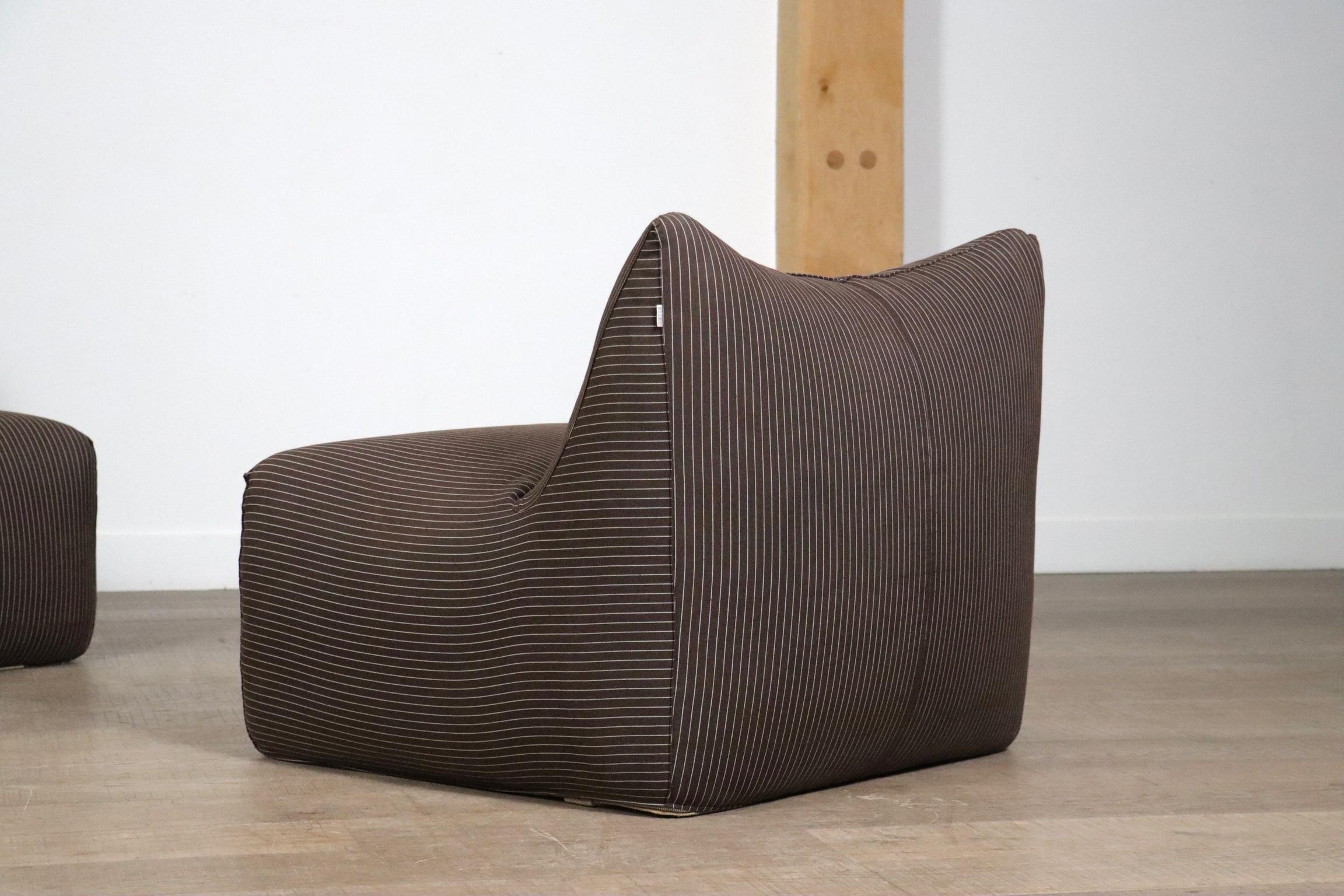 Pair Of Le Bambole Lounge Chairs By Mario Bellini For B&B Italia, 1970s 6