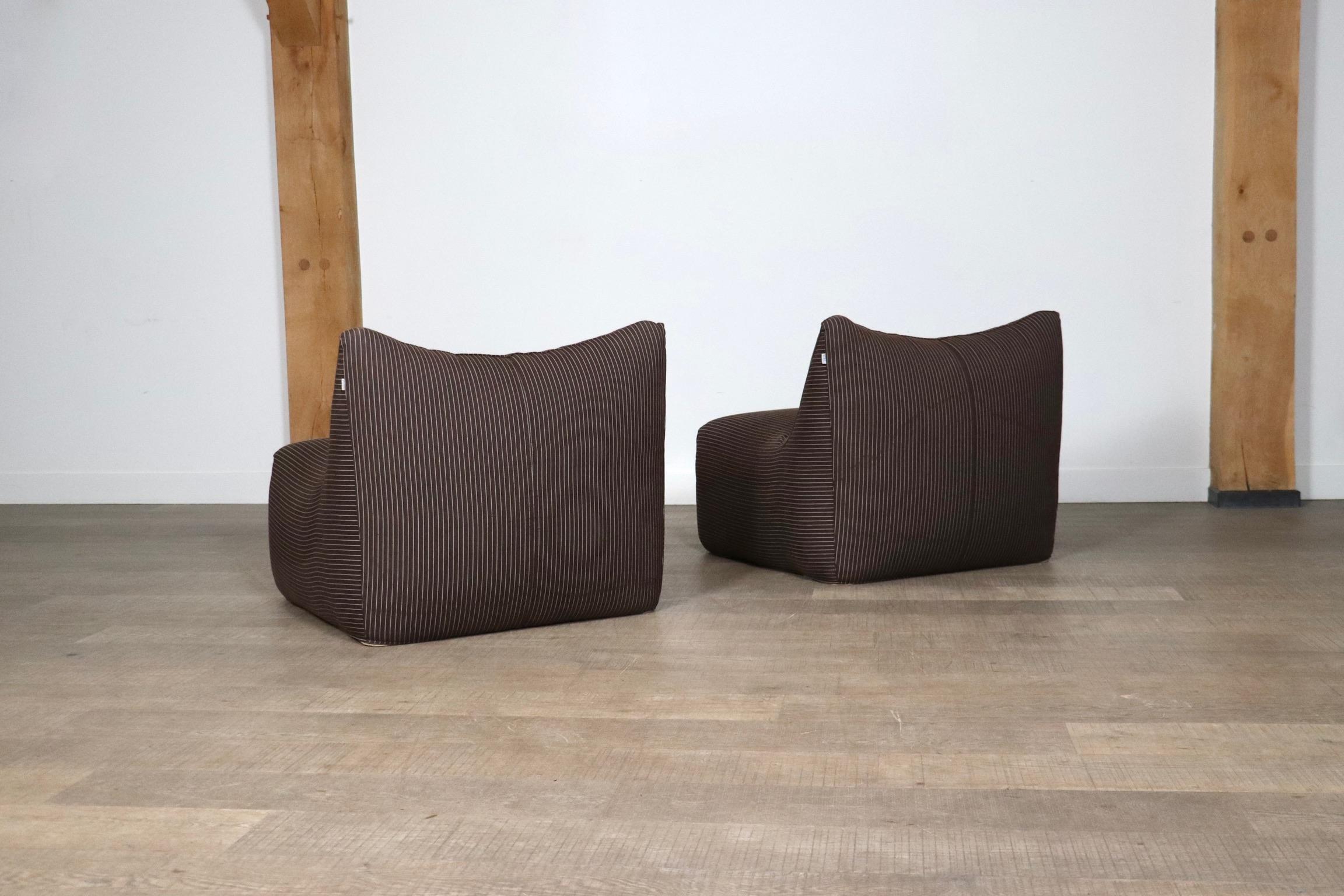 Pair Of Le Bambole Lounge Chairs By Mario Bellini For B&B Italia, 1970s 2