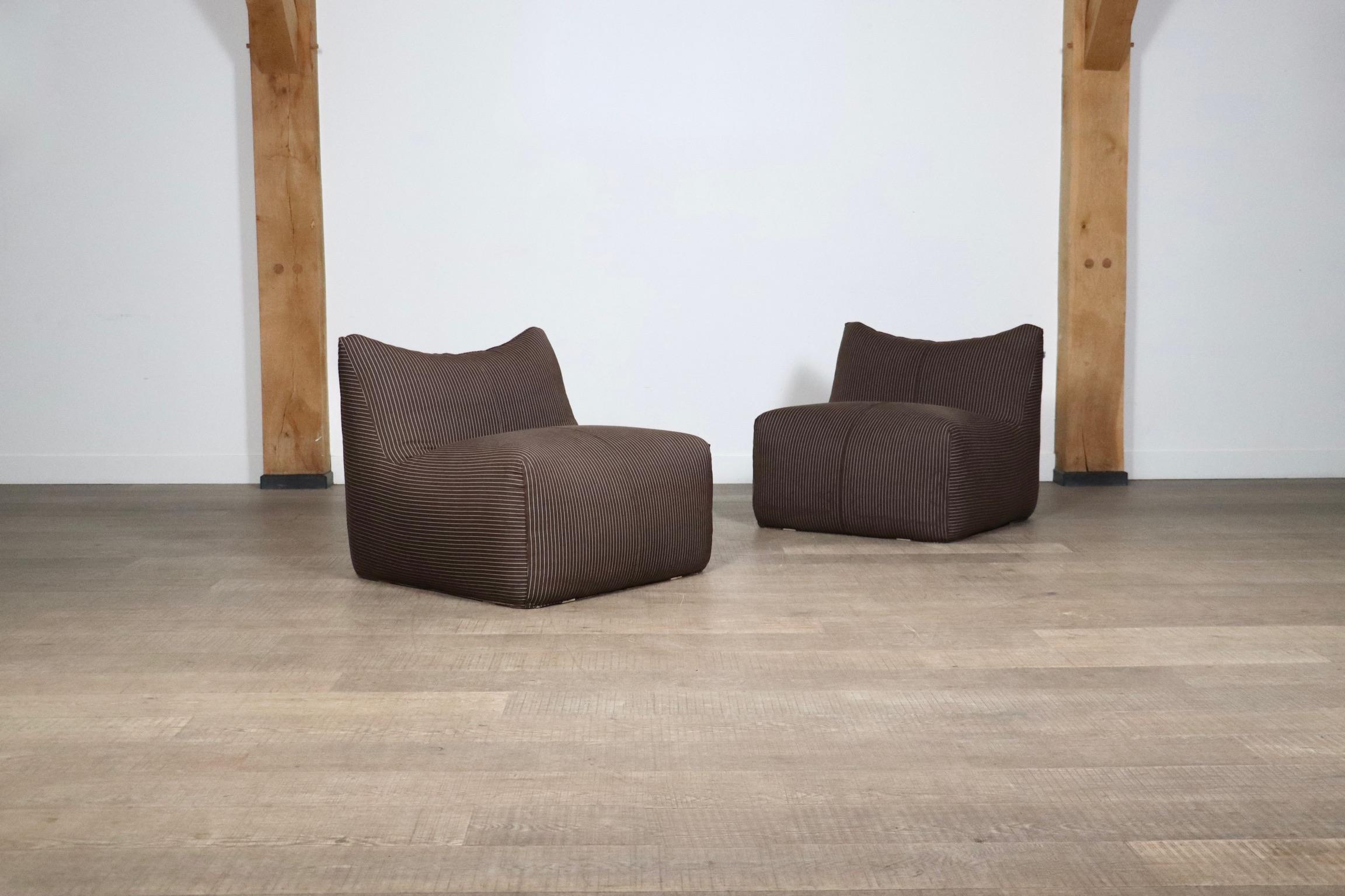 Pair Of Le Bambole Lounge Chairs By Mario Bellini For B&B Italia, 1970s 4