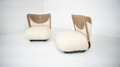 Pair of " Le Bugie" Lounge Chairs by Alessandro Becchi for Giovannetti, 1980s -