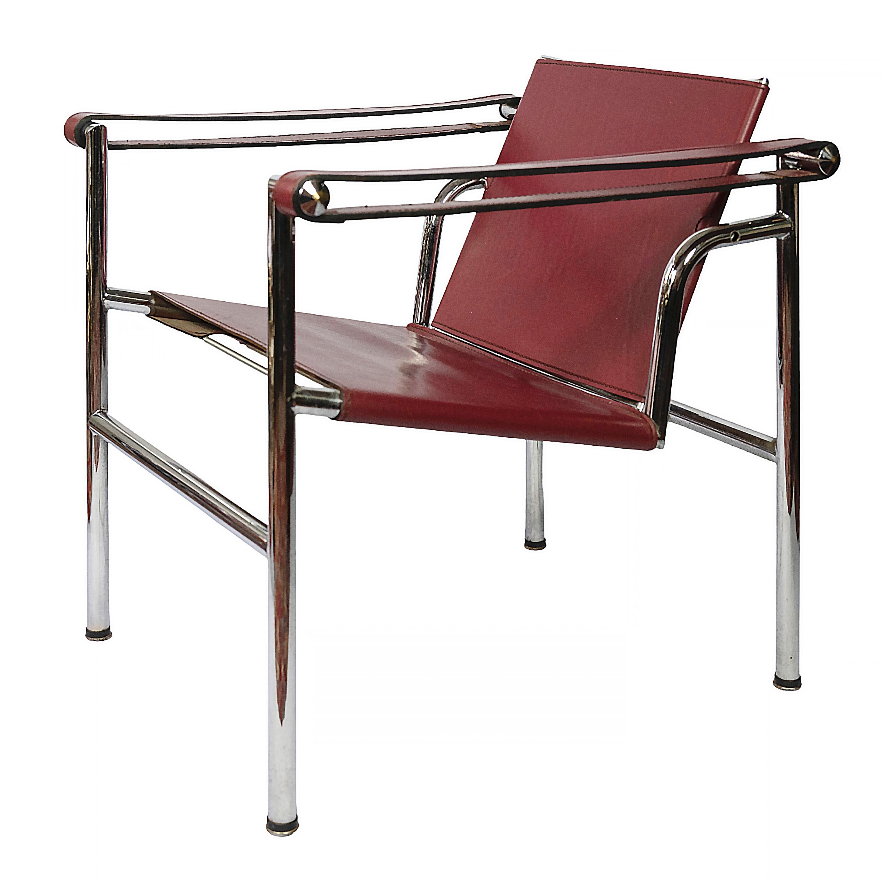 Paire de fauteuils design Le Corbusier LC1 étiqueté Cassina en vente 3
