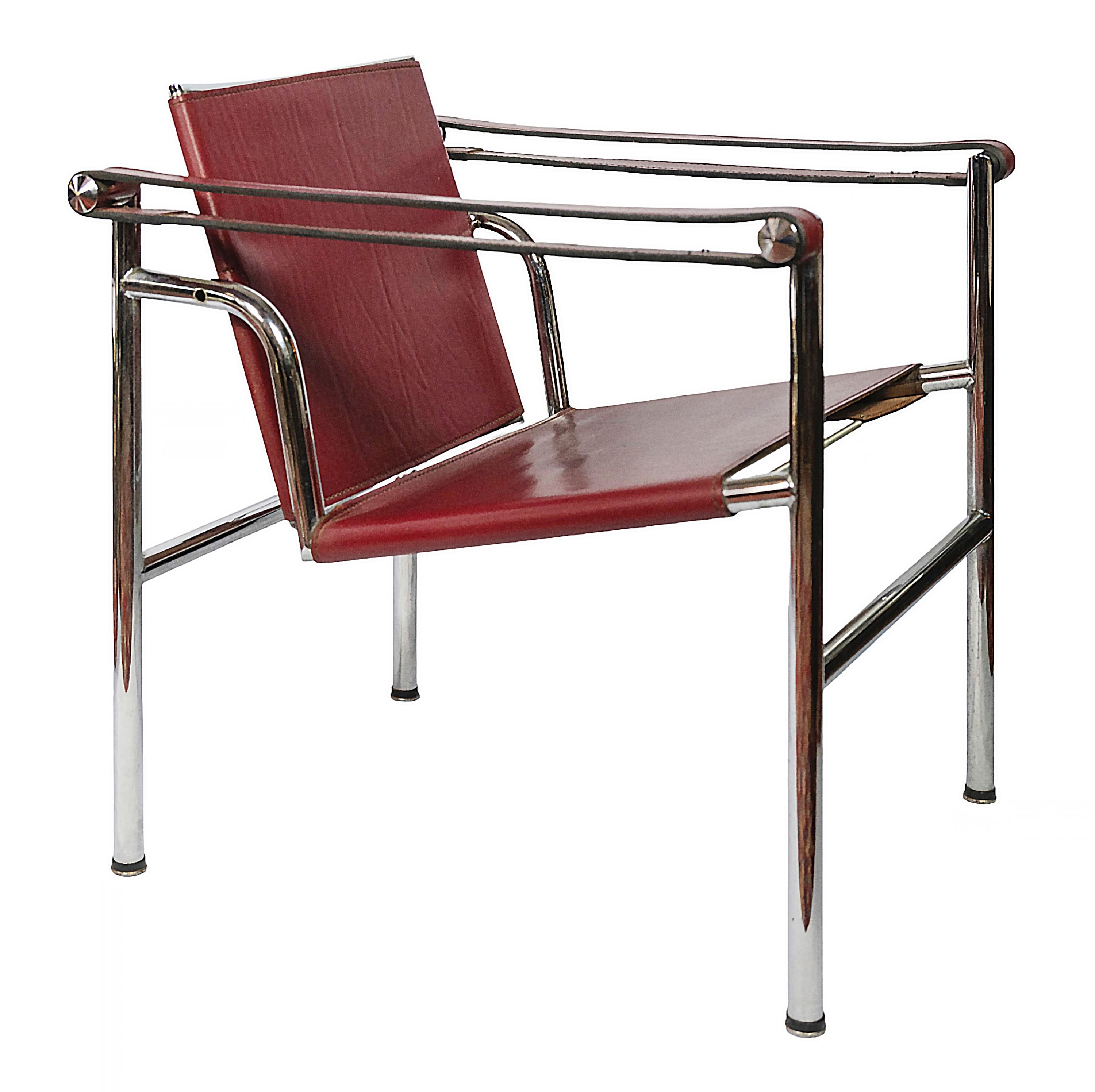 Paire de fauteuils design Le Corbusier LC1 étiqueté Cassina en vente 5