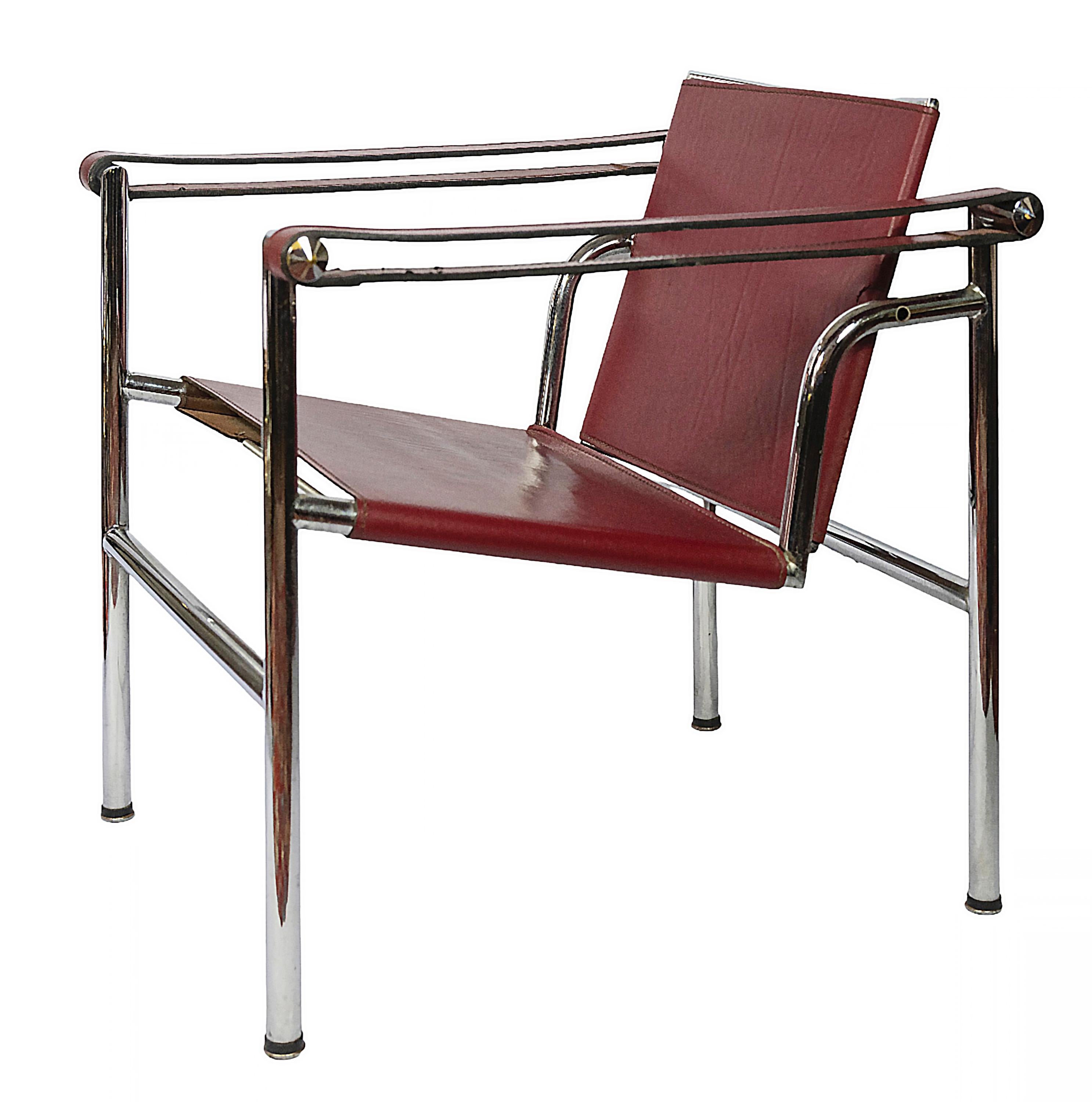 Paire de fauteuils design Le Corbusier LC1 étiqueté Cassina en vente 6