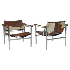 Pair of Le Corbusier LC1 'Basculant' amchairs