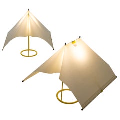 Pair of 'Le Falene' series table lamps by Piero De Martini for Arteluce, 1980s