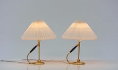 Pair of Le Klint 306 Adjustable Brass Table / Wall Lamps, Design Denmark, 1945