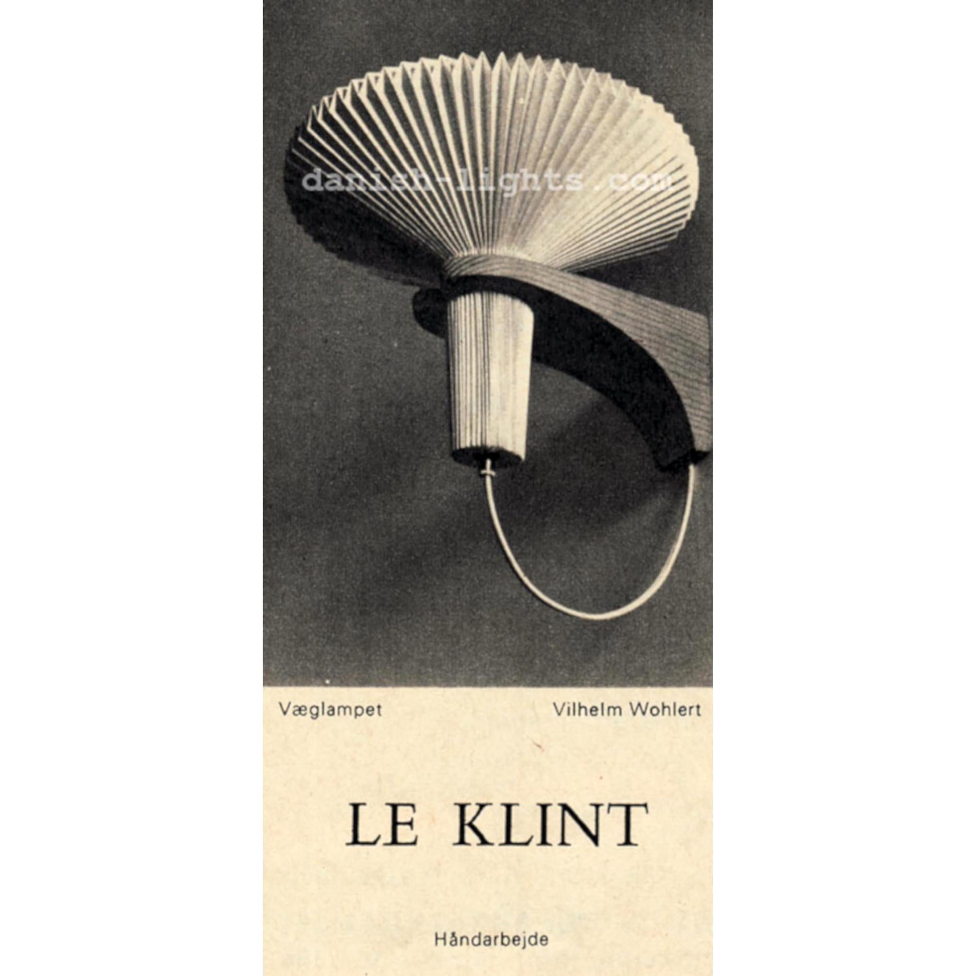 Pair of Le Klint Wall Lamps by Vihelm Wohlert, 1960s, Denmark 6