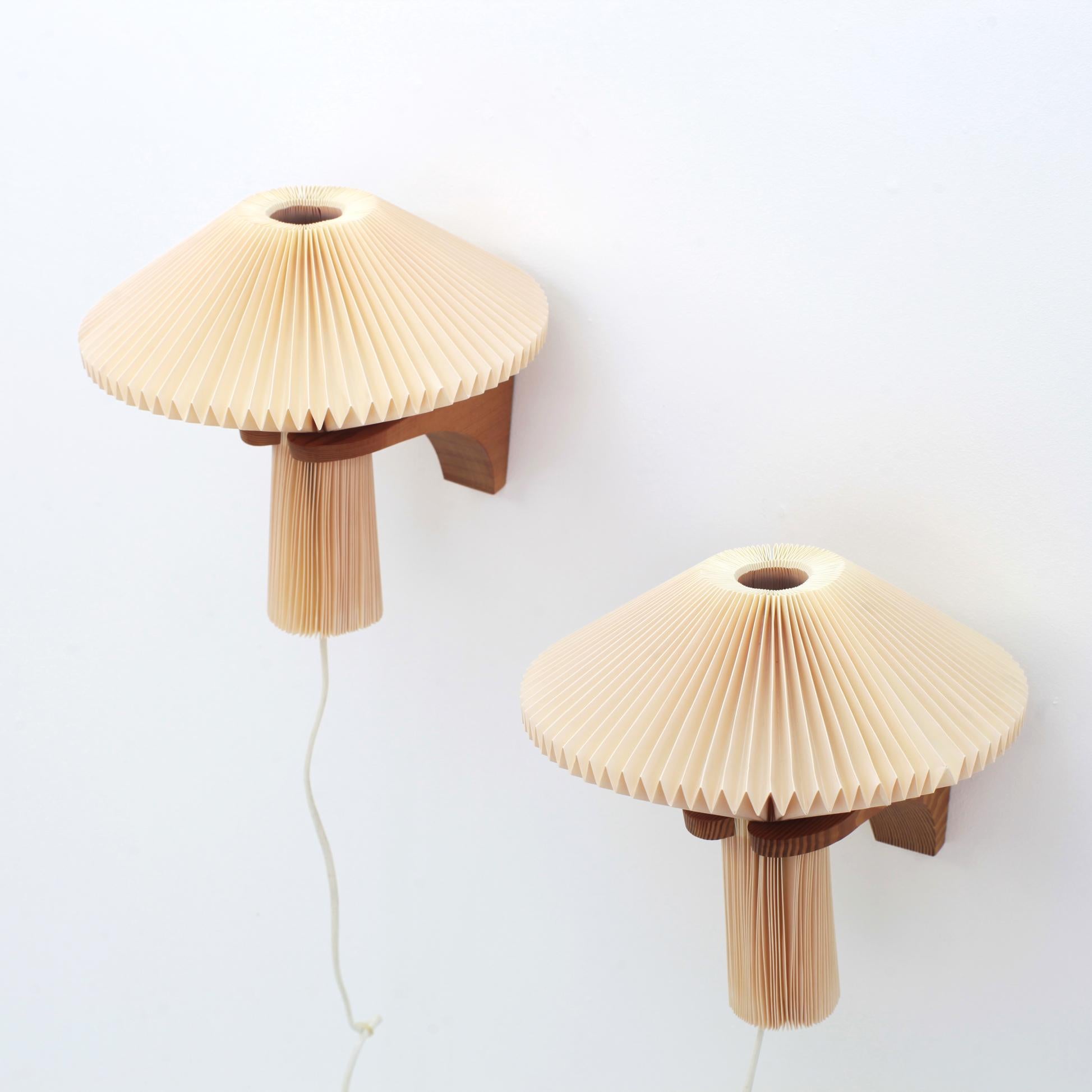 Mid-20th Century Pair of Le Klint Wall Lamps by Vihelm Wohlert, 1960s, Denmark