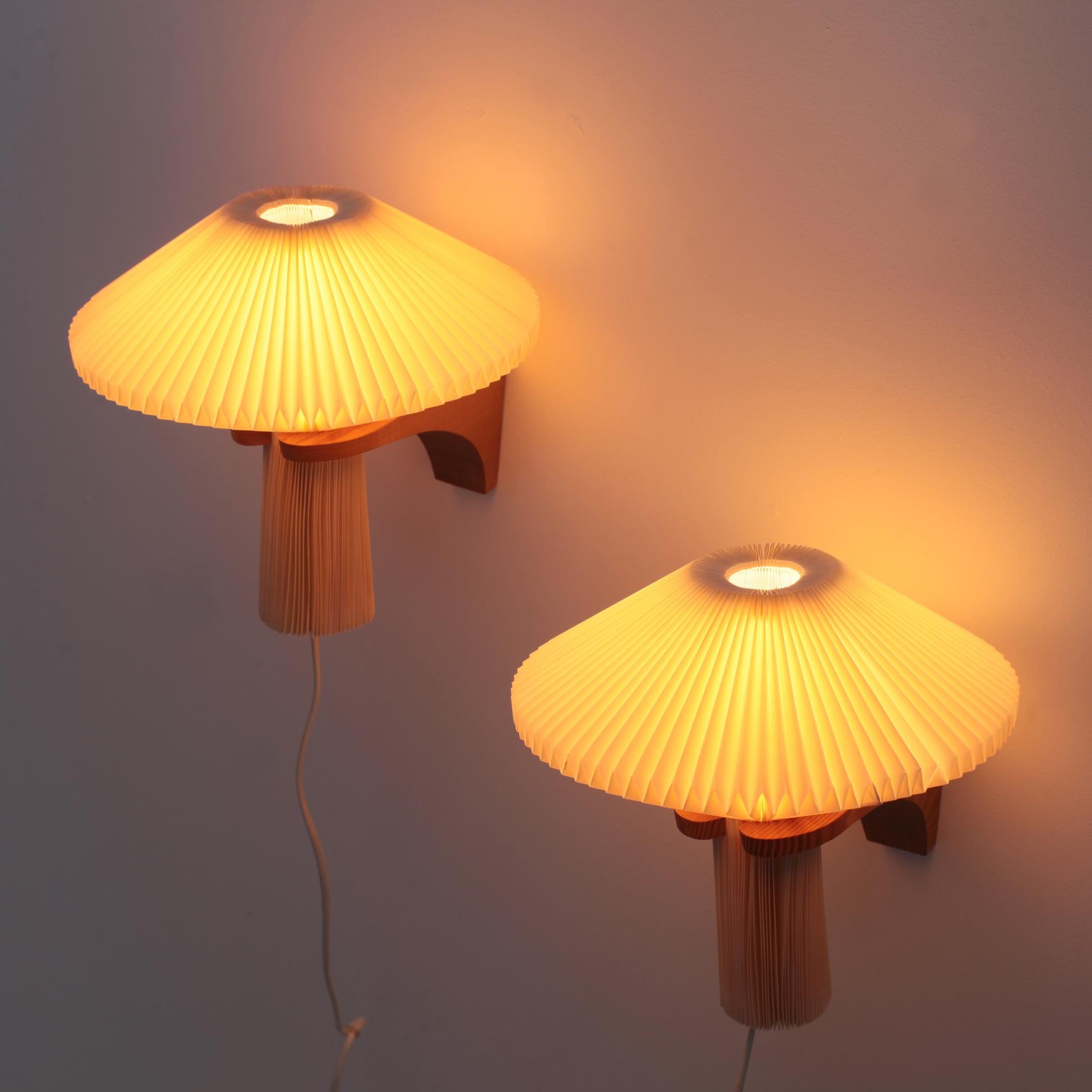 Acrylic Pair of Le Klint Wall Lamps by Vihelm Wohlert, 1960s, Denmark