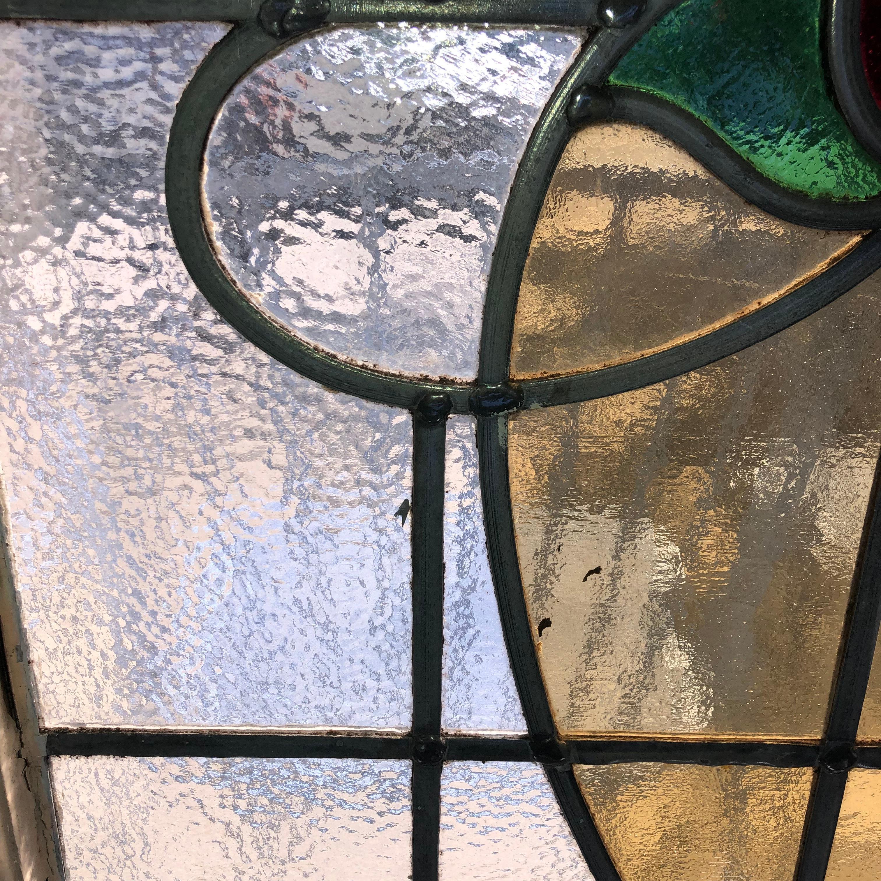 Pareja de ventanas de vidrio emplomado 22