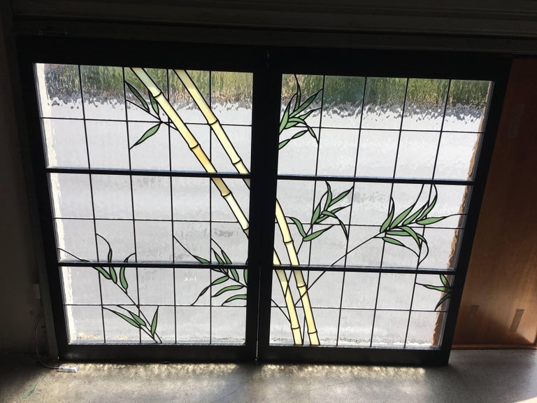 Pair of Leaded Glass Windows at 1stDibs