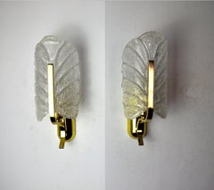 Pair of "Leaf" Sconces by Carl Fagerlund Murano Glass, Germany, 1970