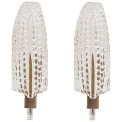 Pair of Leaf-Shaped Sconces by Barovier e Toso