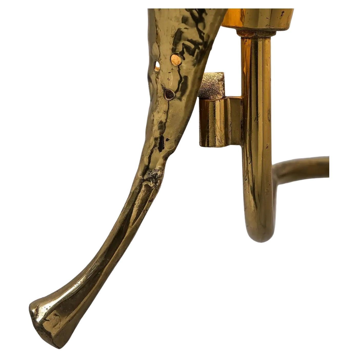 Paar Blatt-Wand- oder Nachttischlampen von Angelo Lelii für Arredoluce, Italien, 1950er Jahre (Messing) im Angebot