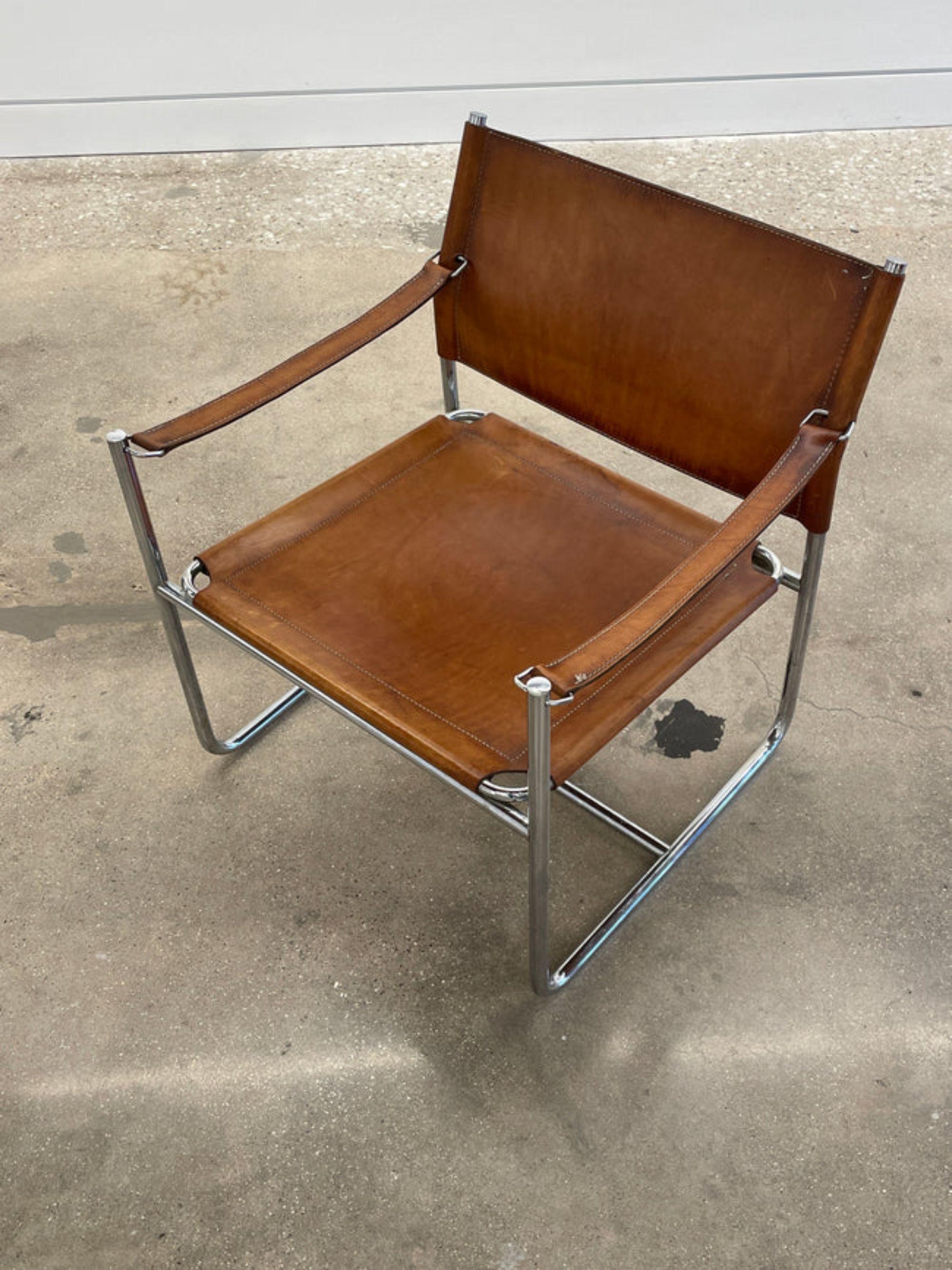 Pair of Leather “Amiral” Lounge Chairs in Leather by Karin Mobring, 1970s 1