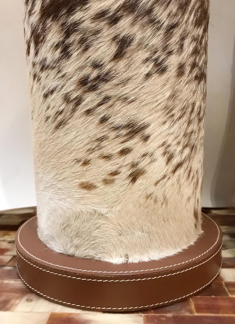 Pair of Leather and Hide Lamps 1