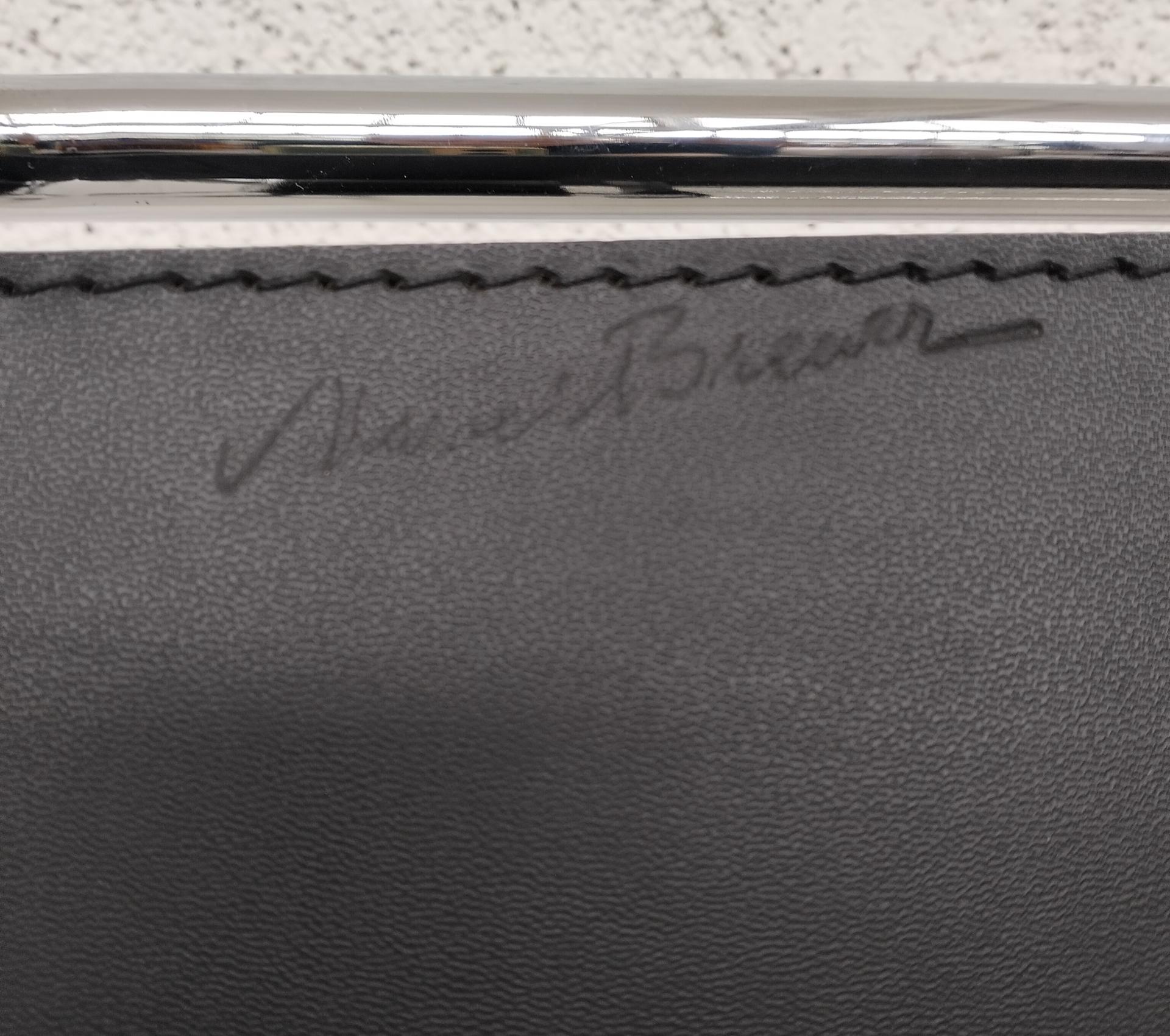 Italian mid-century Wassily black leather armchair by Breuer for Gavina, 1960s
Wassily Lounge Chair also known as Model B 3, with rectangular seat in dark brown leather and tubular structure in chromed steel.
Produced by Gavina in 1960s and designed