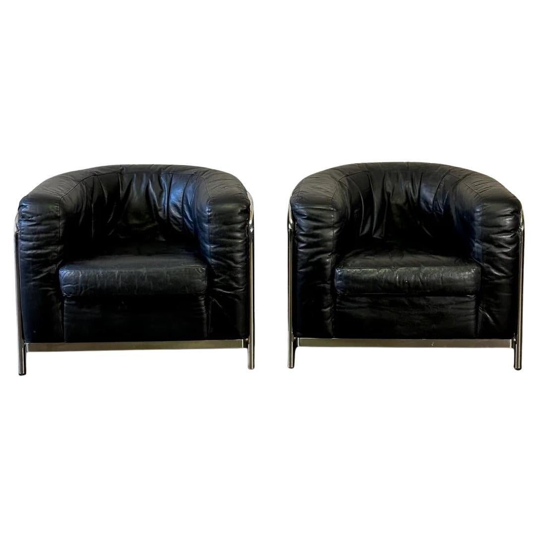 Pair of Leather Arm Chairs