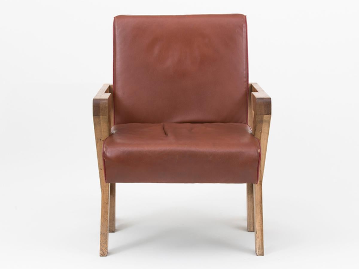 Pair of Leather Armchairs by Ali Tayar 1