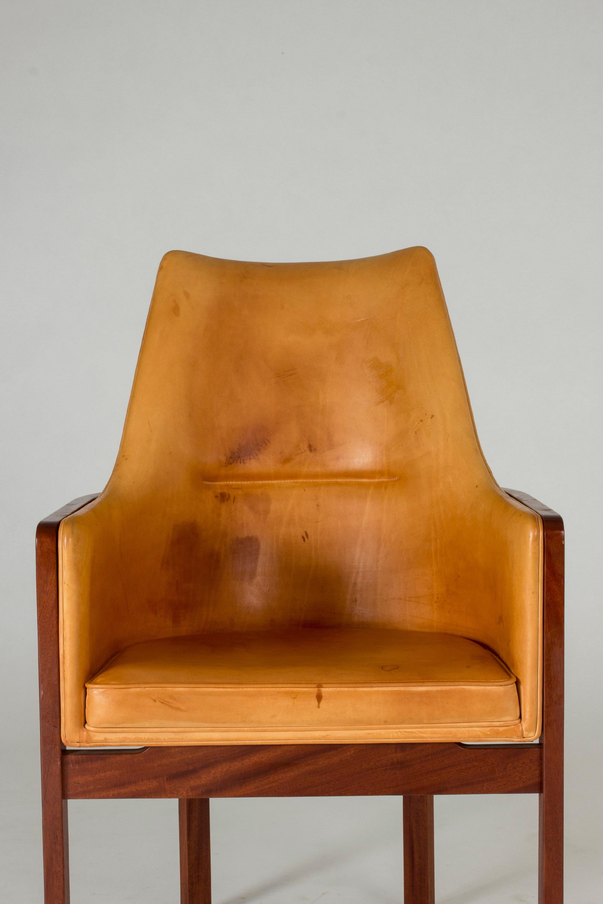 Pair of Leather Armchairs by Bernt Petersen 2