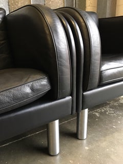 Pair of Leather Armchairs by Jörgen Gammelgaard for Erik Jørgensen Møbelfabrik