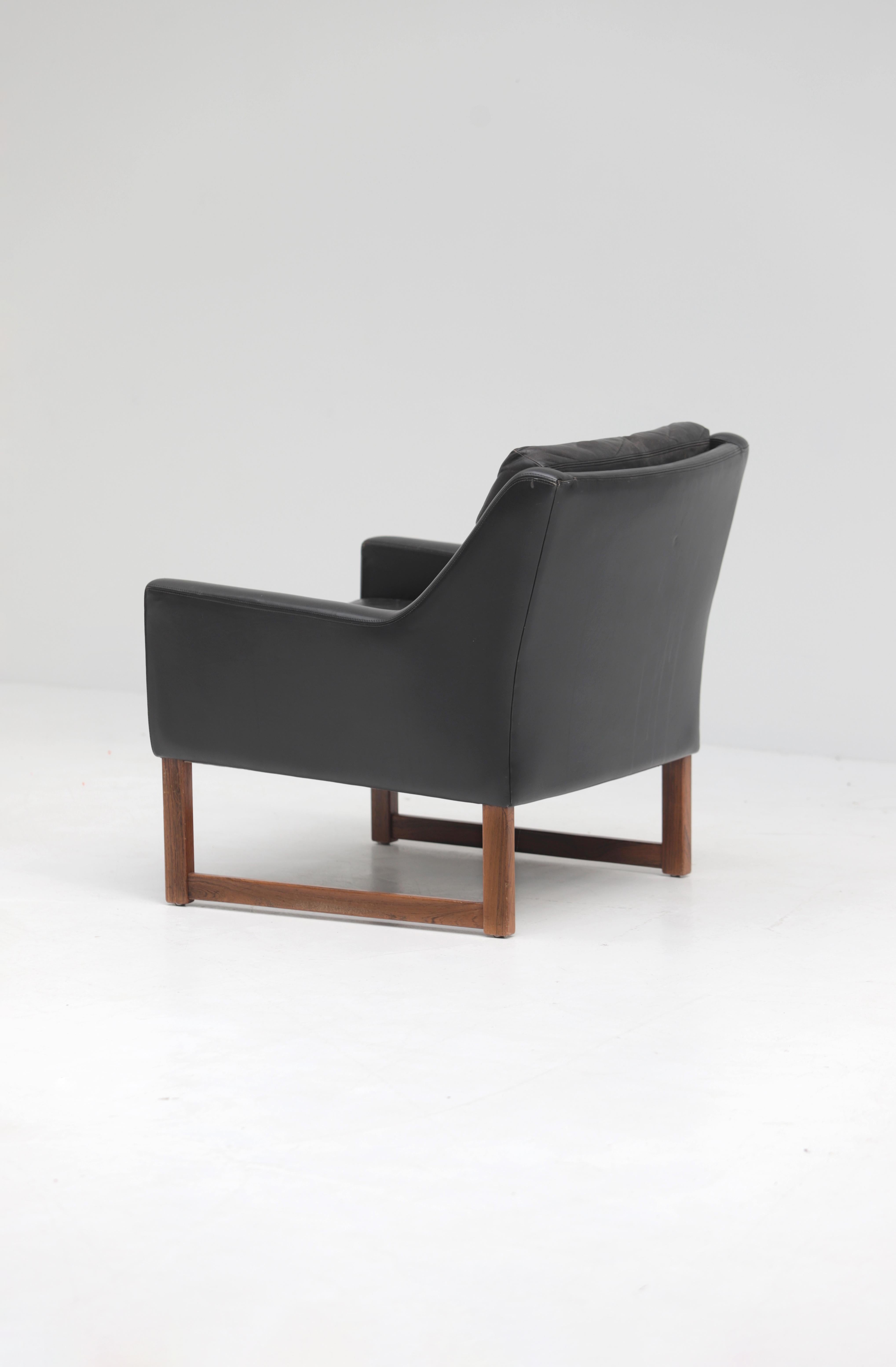 European Pair of leather armchairs by Rudolf Bernd Glatzel for Kill international 1960 For Sale