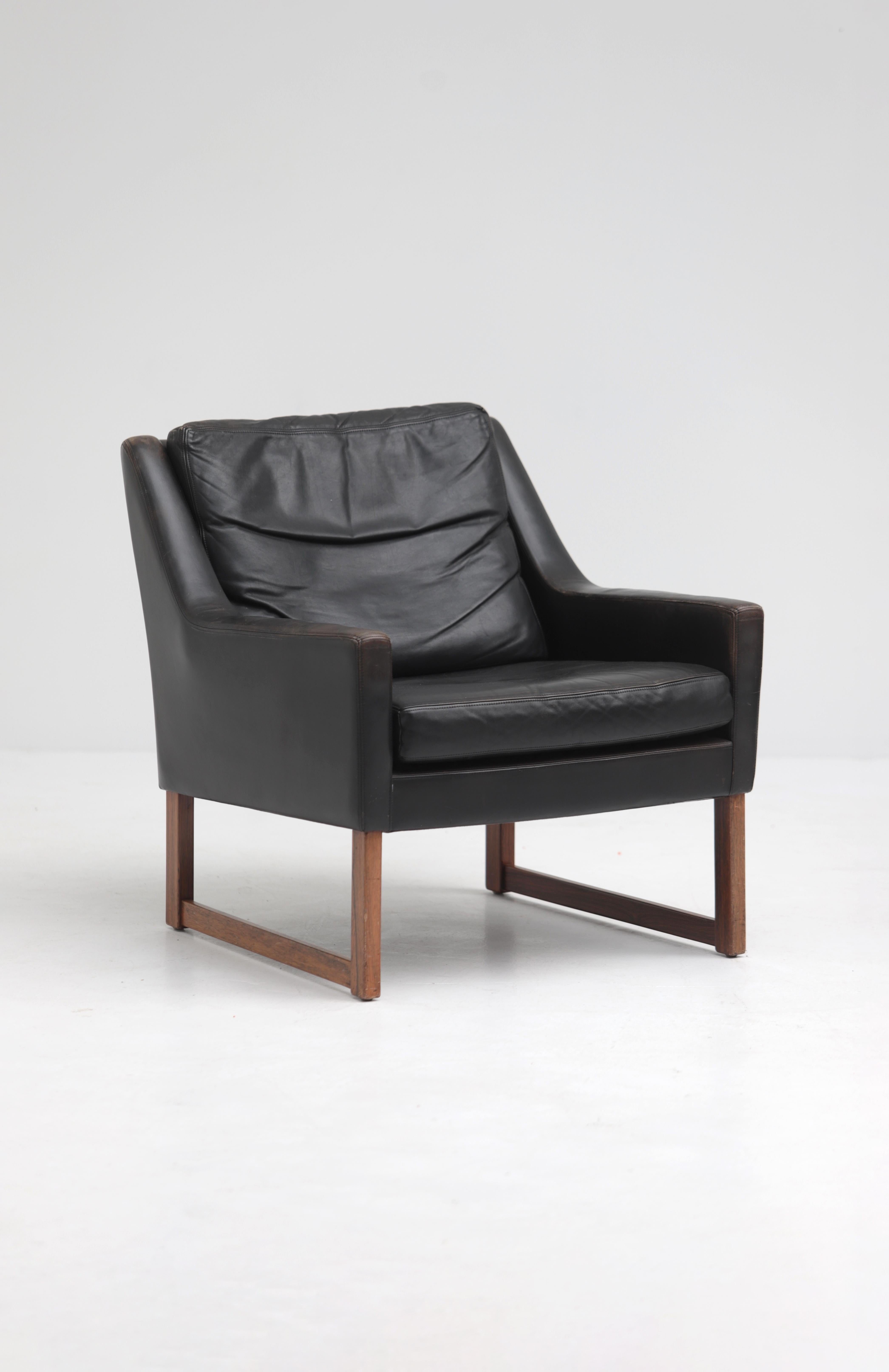 Milieu du XXe siècle Paire de fauteuils en cuir de Rudolf Bernd Glatzel pour Kill international, 1960 en vente