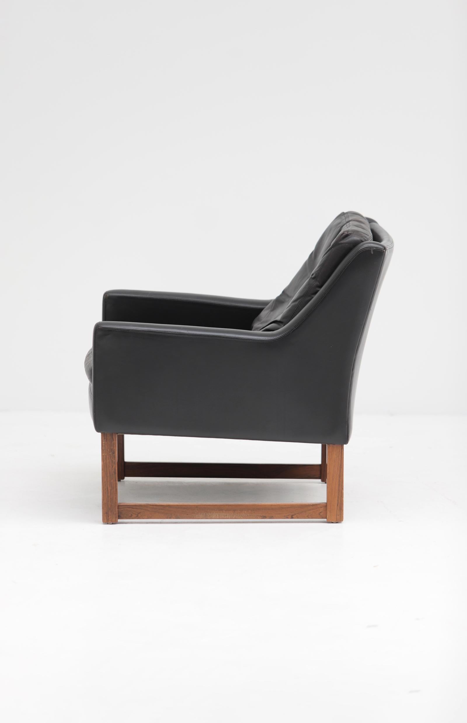 Cuir Paire de fauteuils en cuir de Rudolf Bernd Glatzel pour Kill international, 1960 en vente
