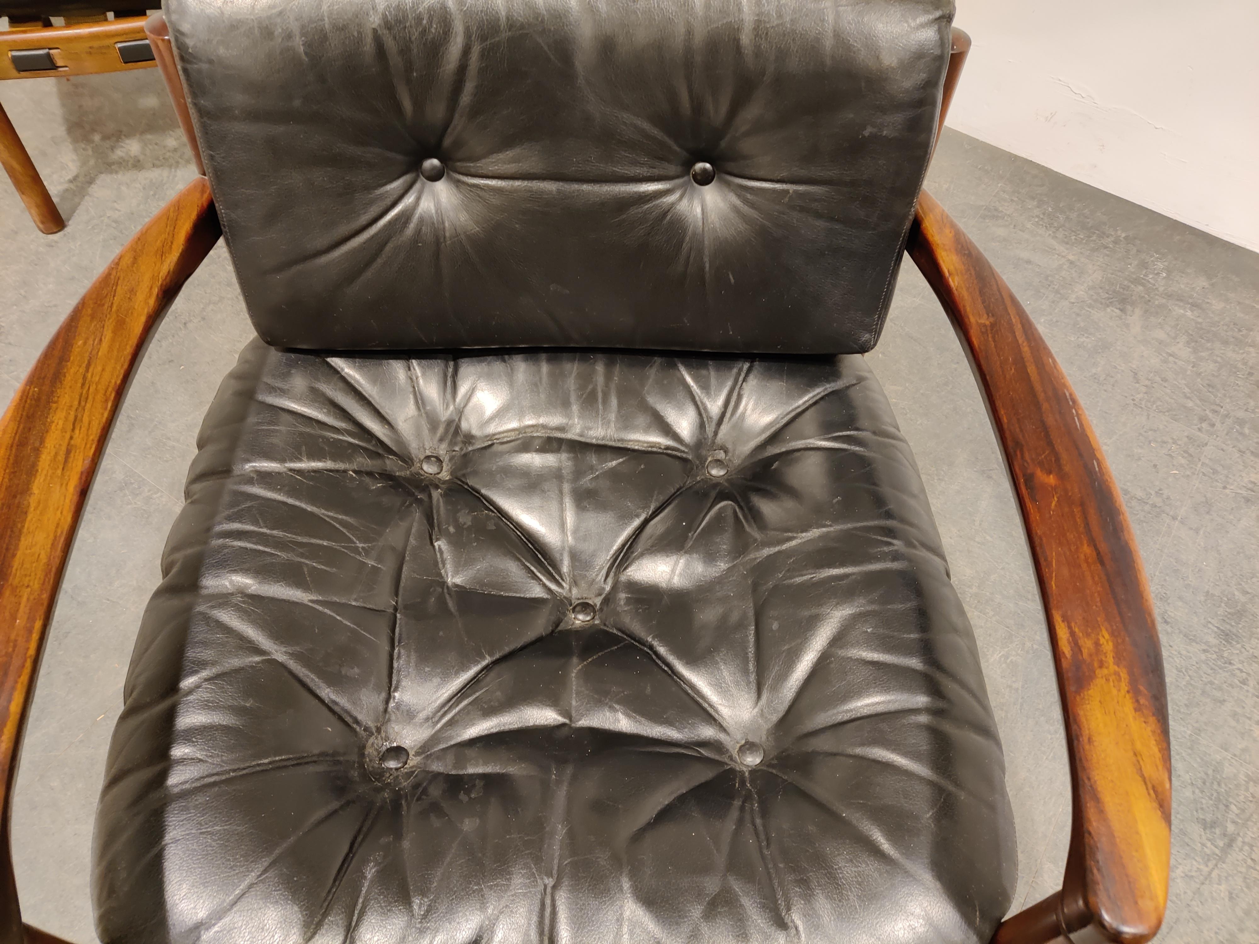 Pair of Leather Armchairs by Sven Ellekaer for Coja, 1960s  1