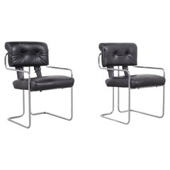 Pair of Leather Armchairs Tucroma by Guido Faleschini for Mariani