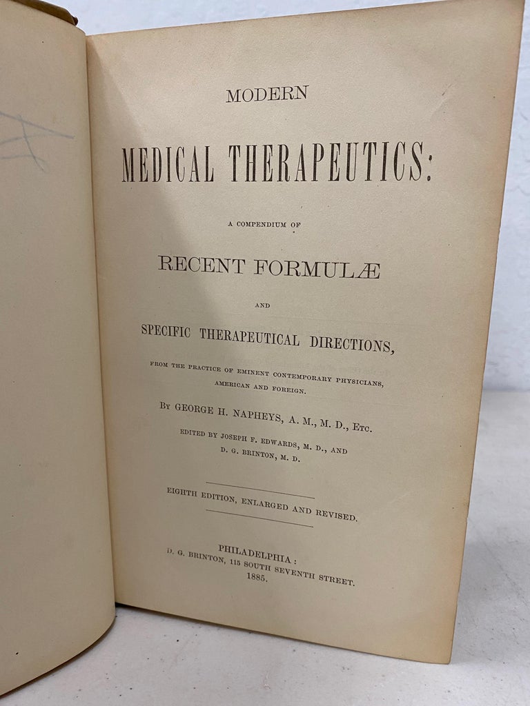 Pair of Leather Bound Antique Medical Books, circa 1880s at