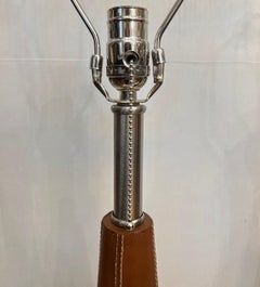 Pair of Leather Bound Table Lamps