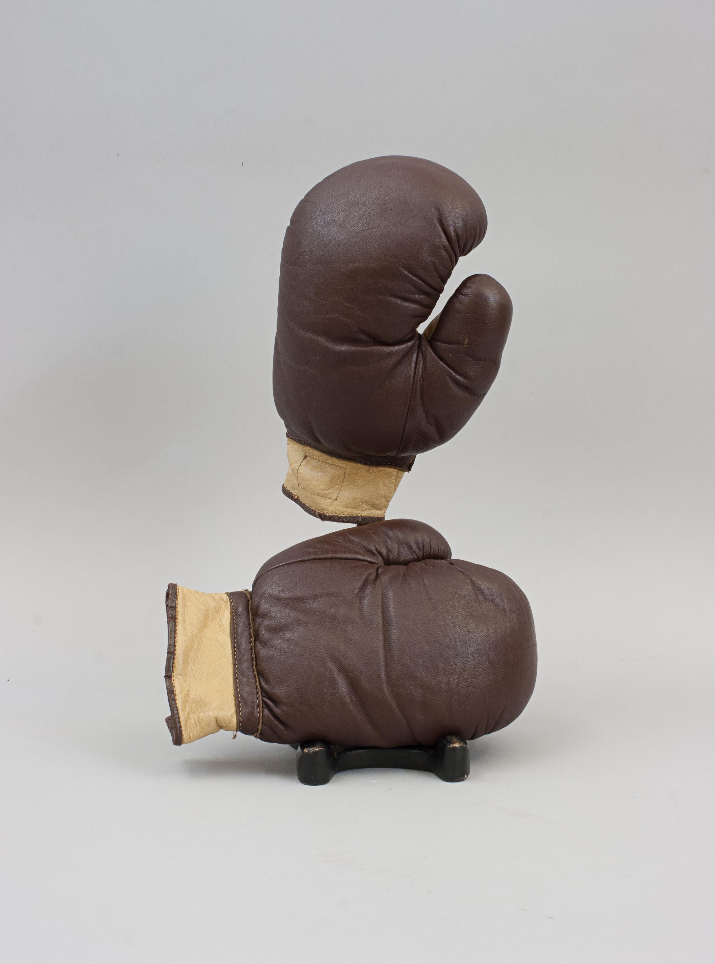 Unknown Pair of Leather Boxing Gloves For Sale
