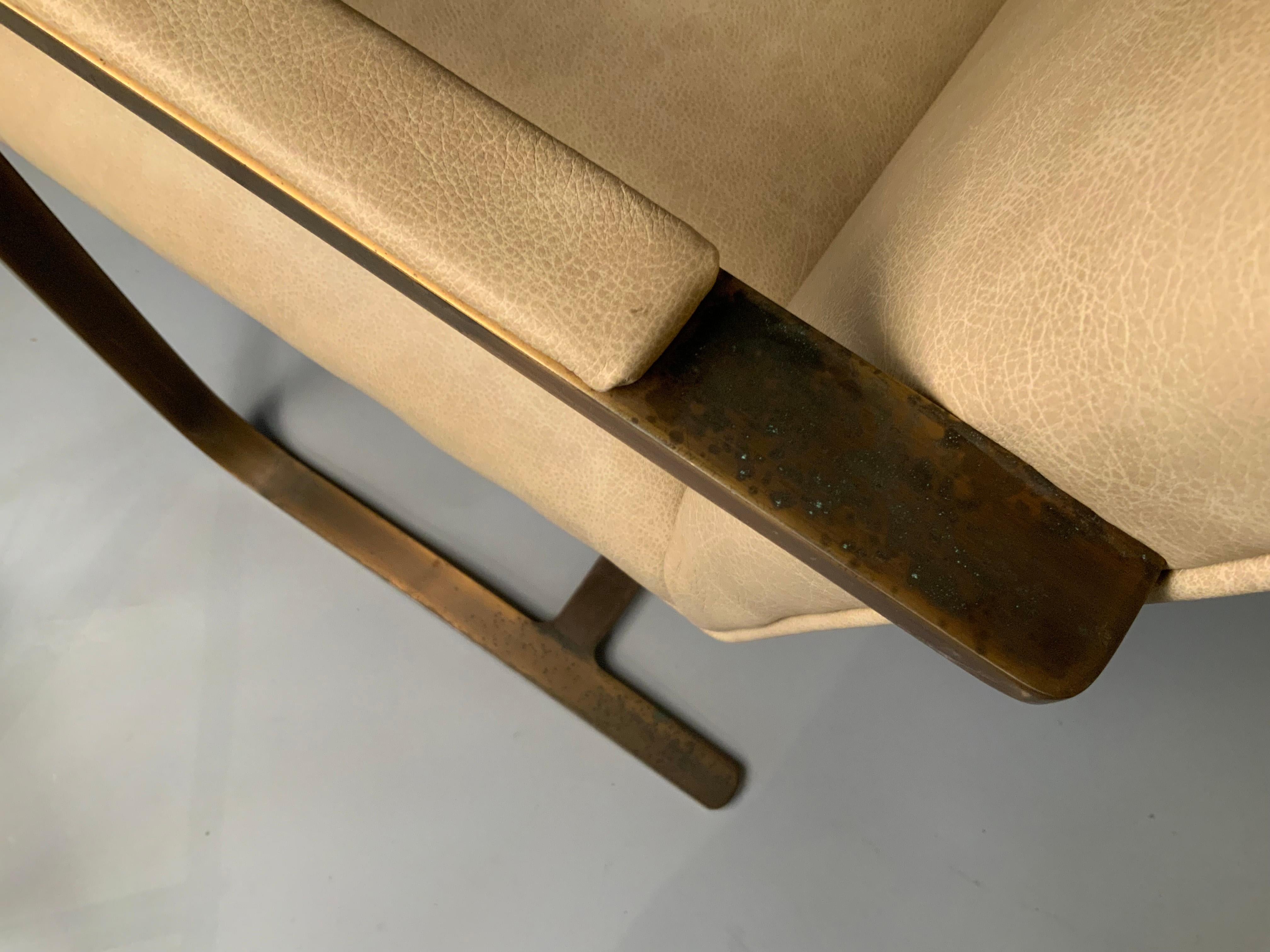 Pair of Leather Brno Flat Bar Chairs by Mies Van der Rohe for Knoll 5