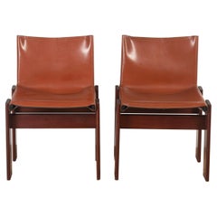 Pair of Leather Chairs by Afra and Tobia Scarpa