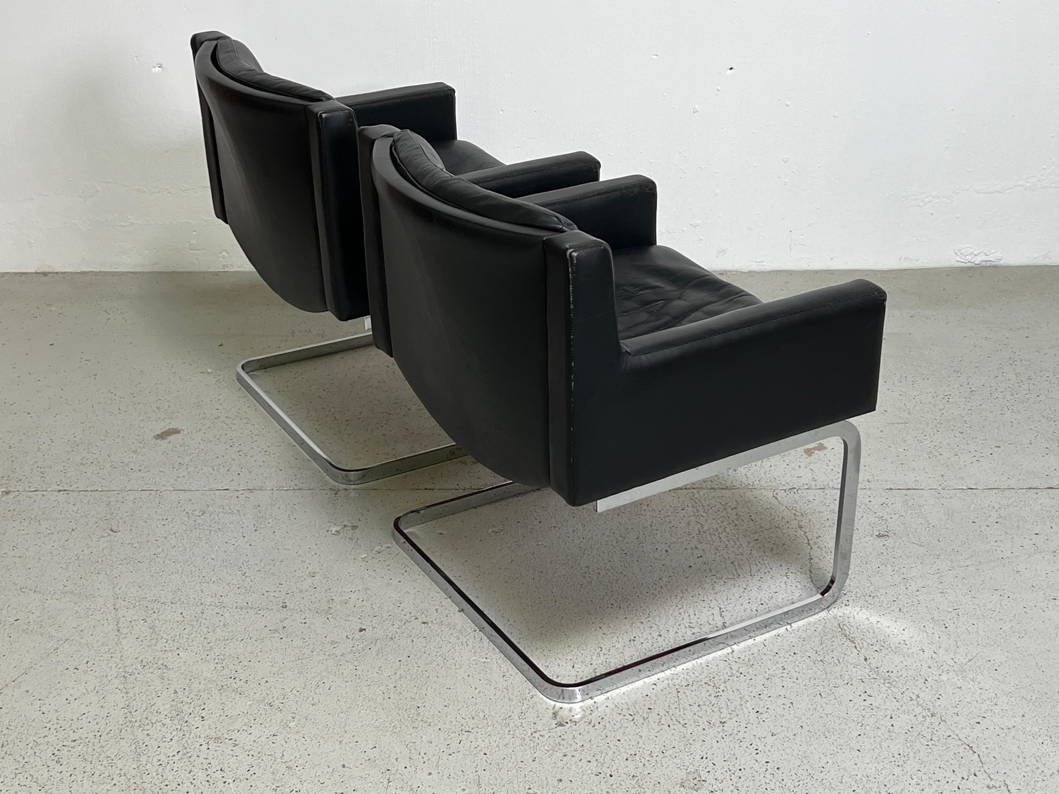 Pair of Leather Chairs by Robert Haussmann for Stendig For Sale 8
