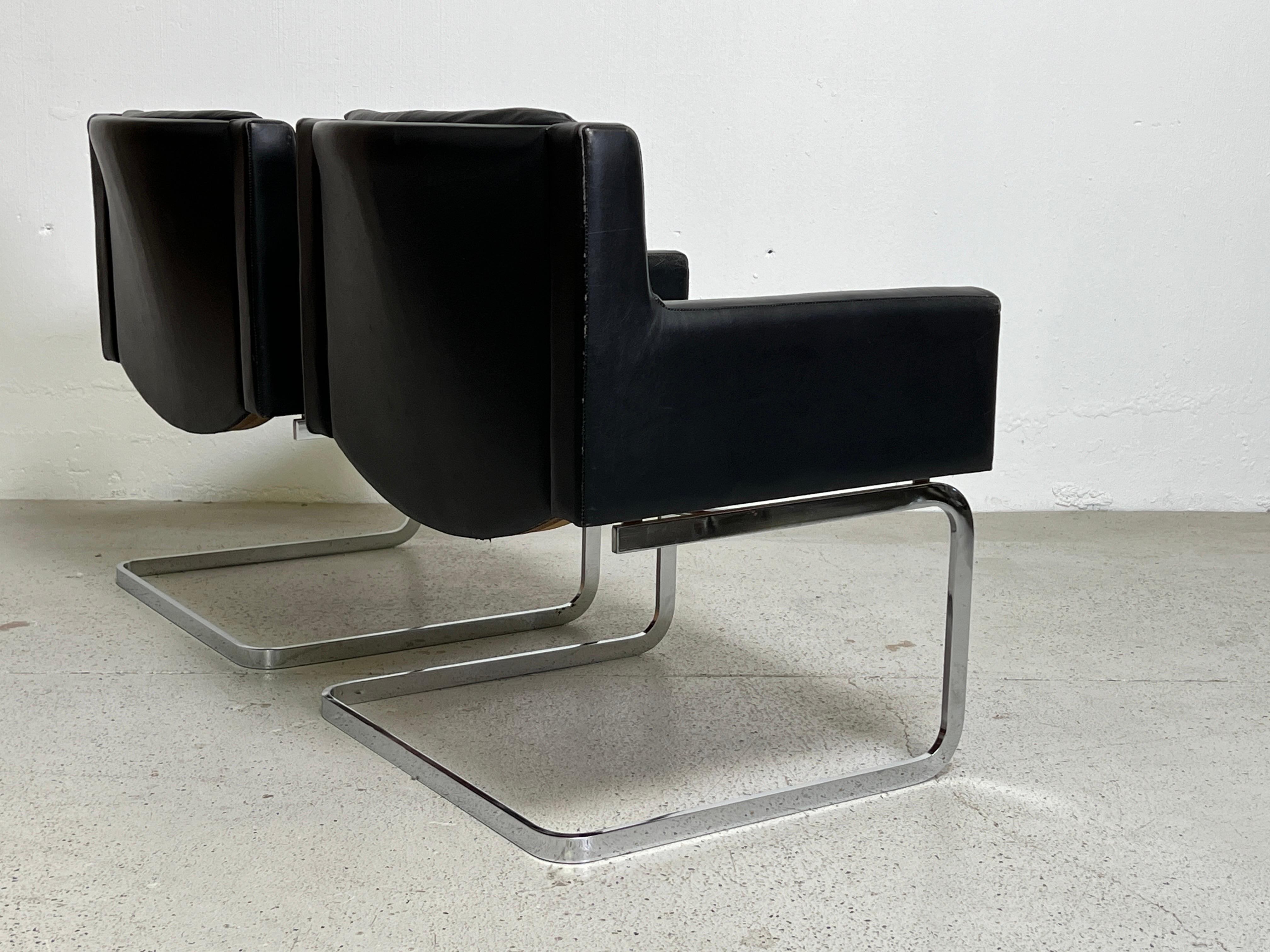 Pair of Leather Chairs by Robert Haussmann for Stendig For Sale 11